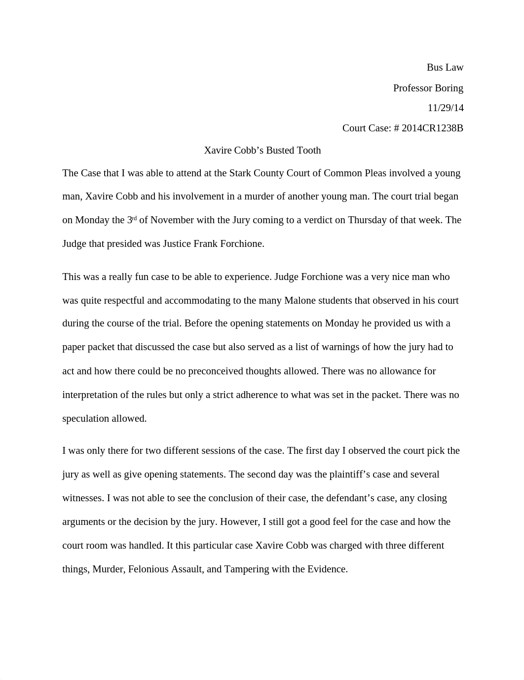 Court Case Paper - Xavire Cobb's Busted Tooth_dddcvi402gx_page1