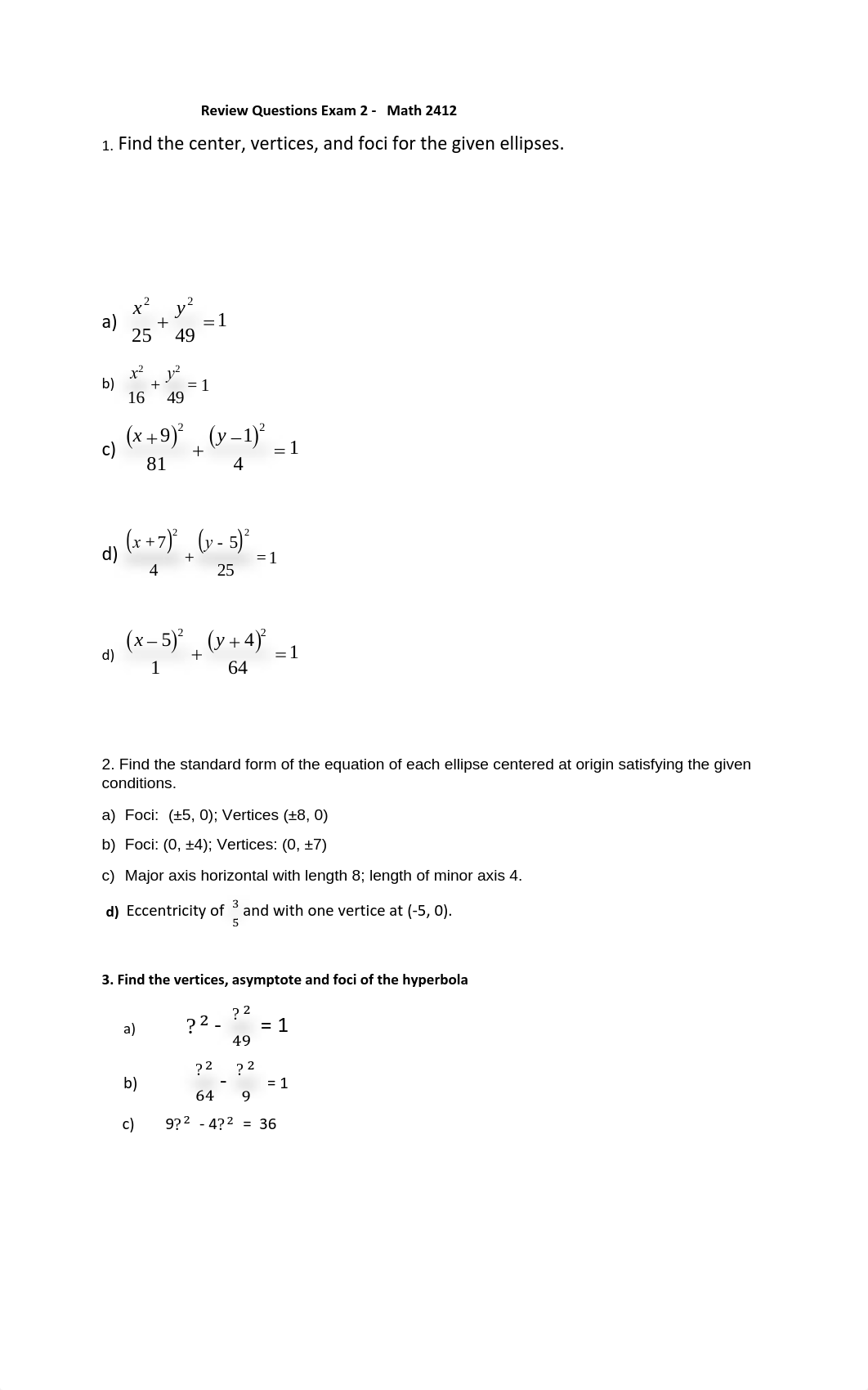 Review Questions Exam # 2 Math 2412  R.pdf_ddddvms2hwj_page1