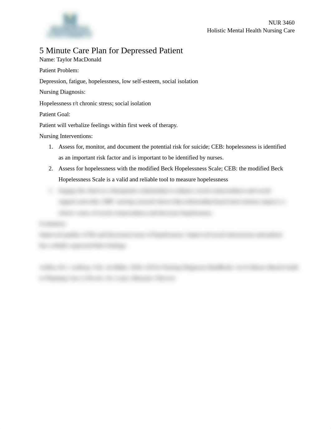 5 Minute Care Plan for Depressed Patient.docx_dddgc0spo48_page1