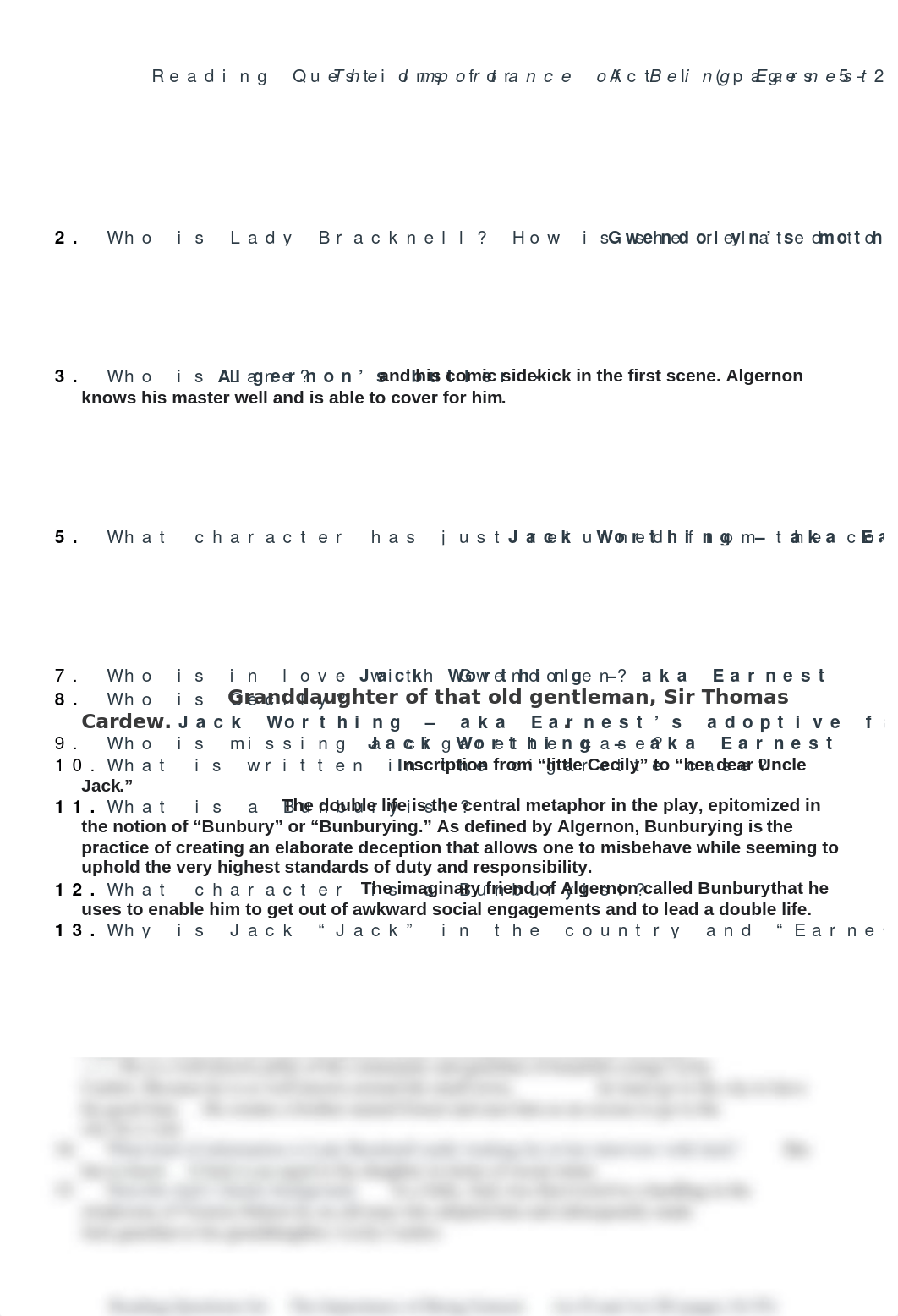 Reading Questions for The Importance of Being Earnest _ Acts 1, 2, and 3.docx_dde2fsndy6n_page1