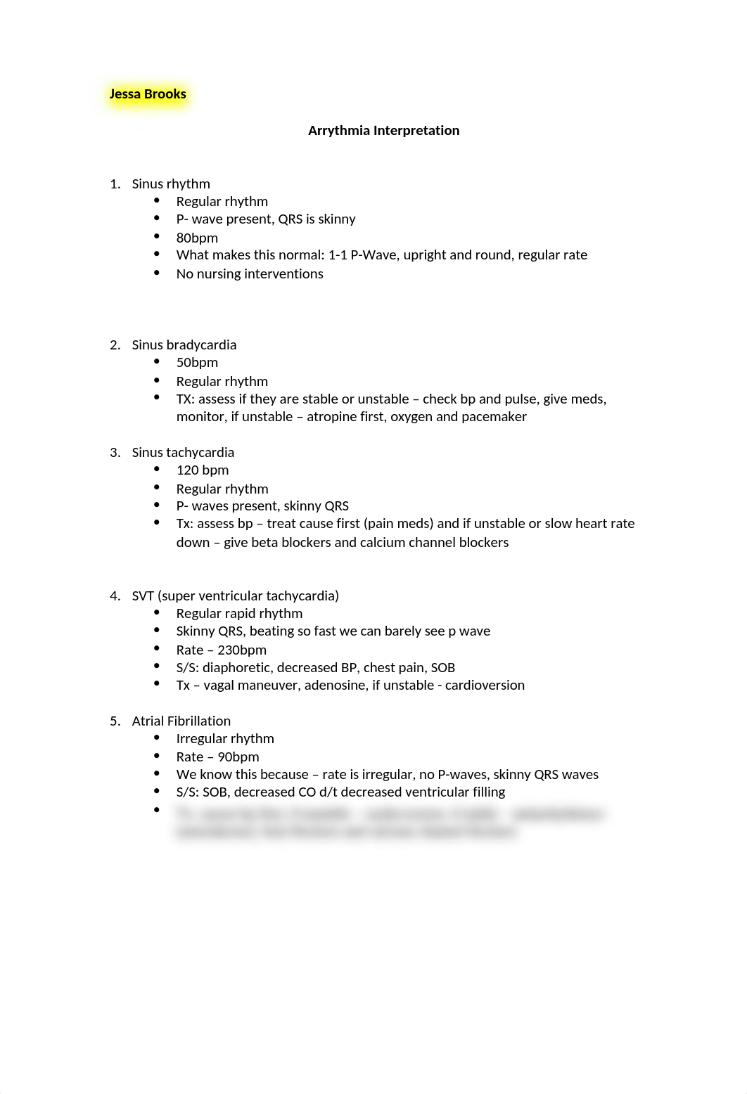 Arrythmia Interpretation worksheet .docx_ddee25am5h8_page1