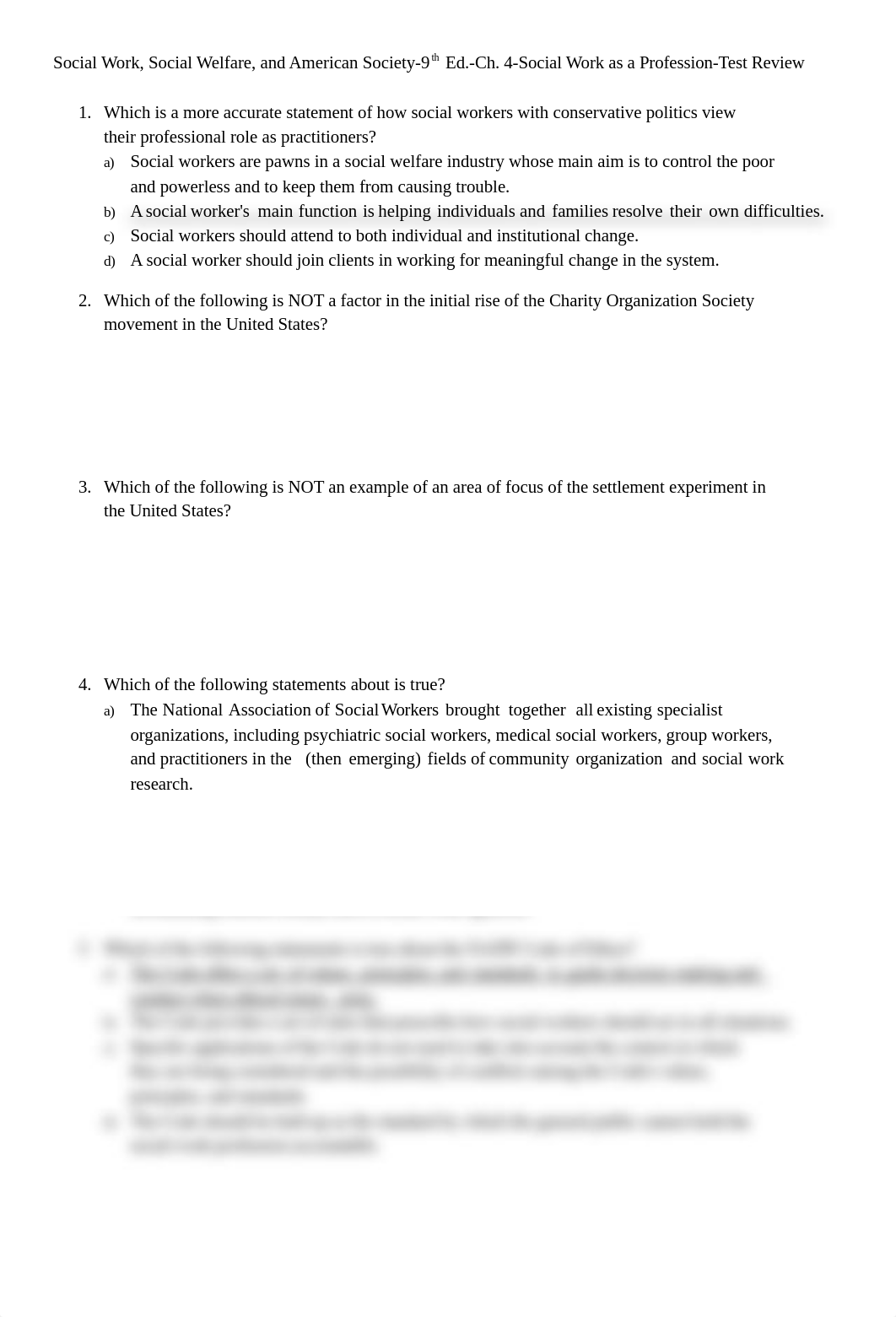 Social Work, Social Welfare, and American Society-9th Ed.-Ch. 4-Test Review.docx_ddegs0xvwo5_page1