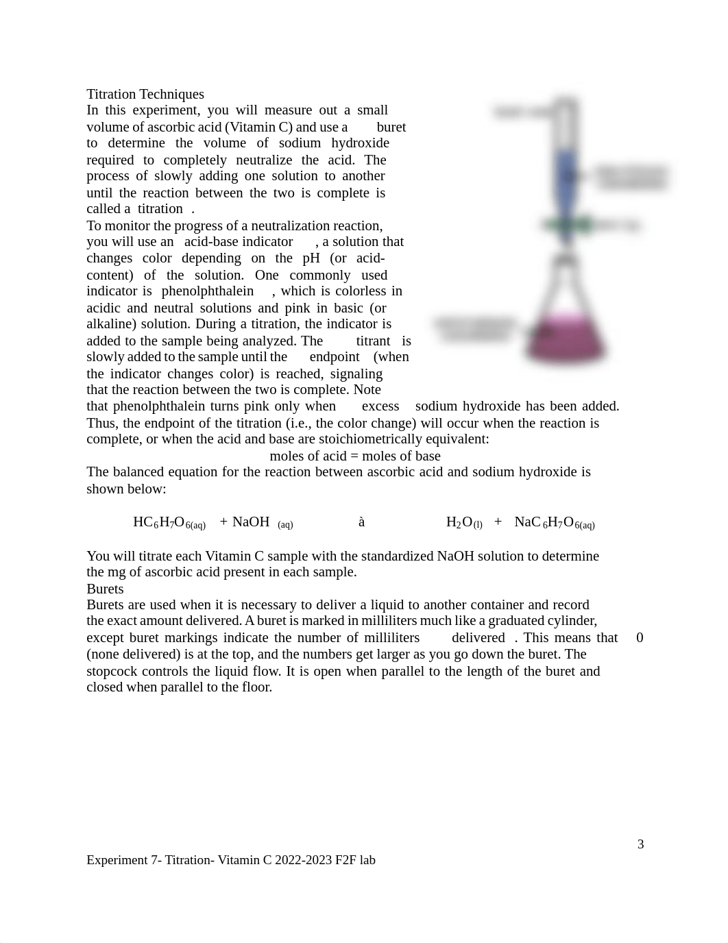 Experiment 7- Titration- Vitamin C Fall 2022 F2F.pdf_ddei0a0d7qe_page3