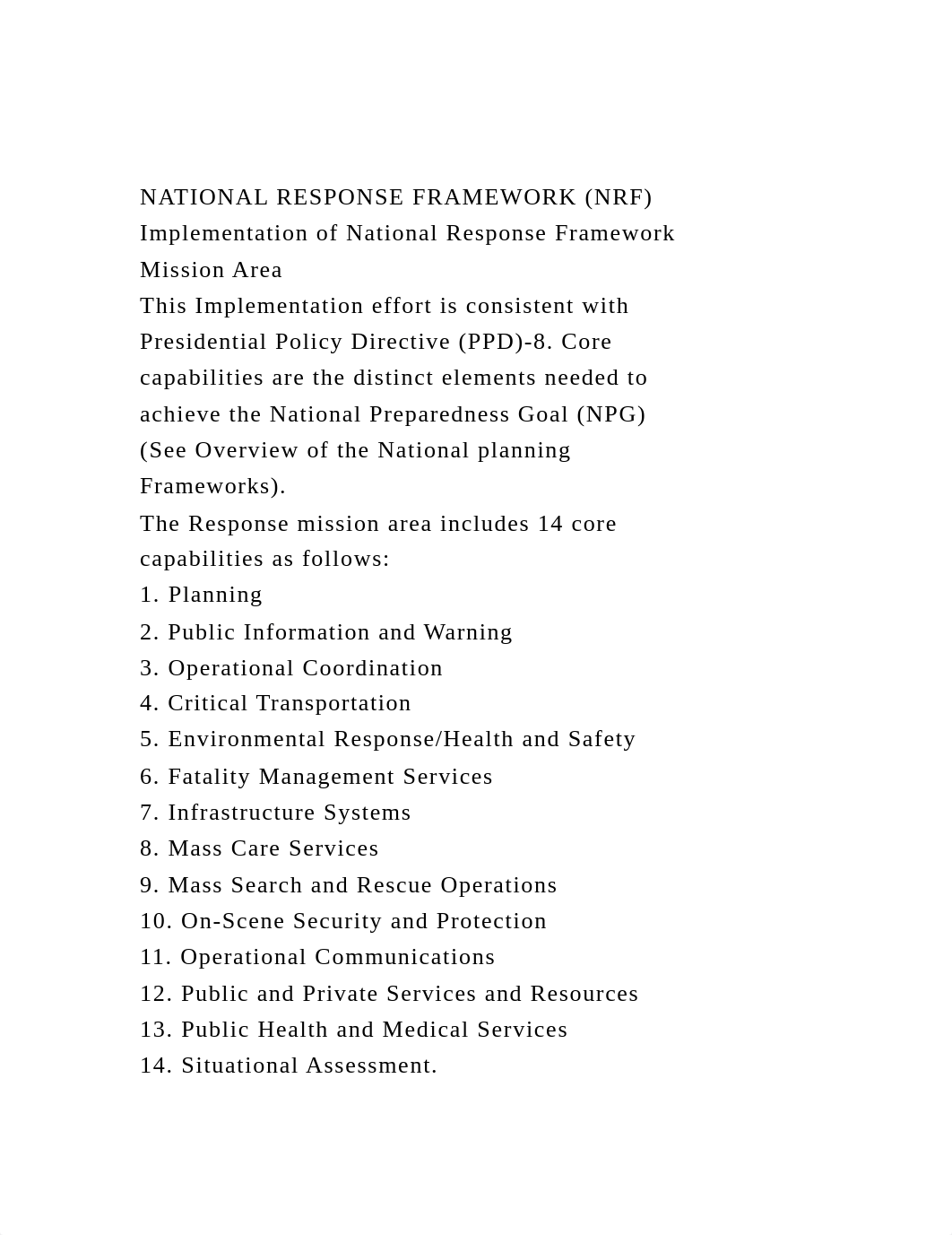 NATIONAL RESPONSE FRAMEWORK (NRF)Implementation of National Resp.docx_ddekoo3ir5n_page2