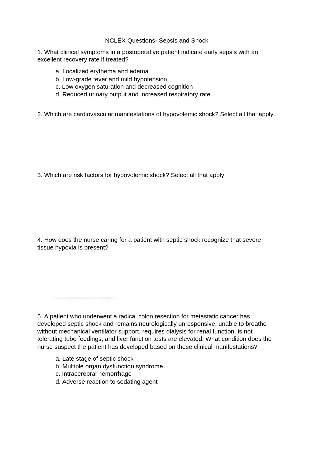 Sepsis, Shock, and Trauma NCLEX Questions.docx_ddeqn0lut1o_page1