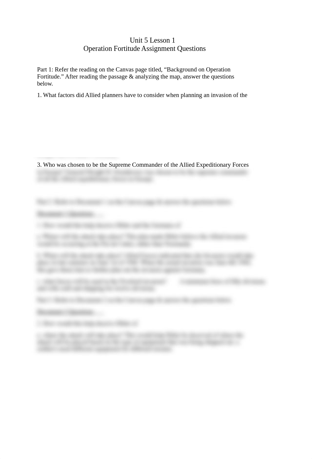 K.Francis-U5L1_ Operation Foritude Questions .docx_ddexjykgi25_page1