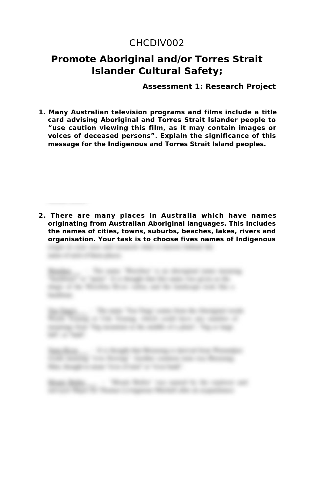 CHCDIV002 Promote Aborignal and or Torres Strait Islander Cultural Safety.docx_ddf2pqf0htp_page1