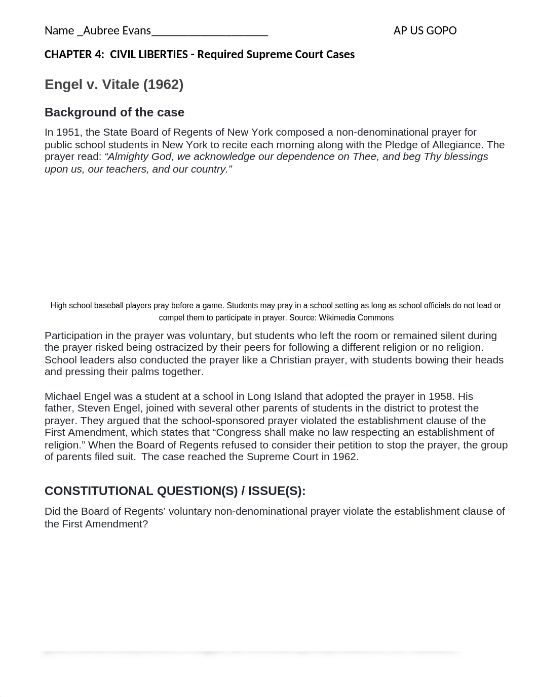 Engel v. Vitale &  Wisconsin v. Yoder.docx_ddf9u9m2ym2_page1