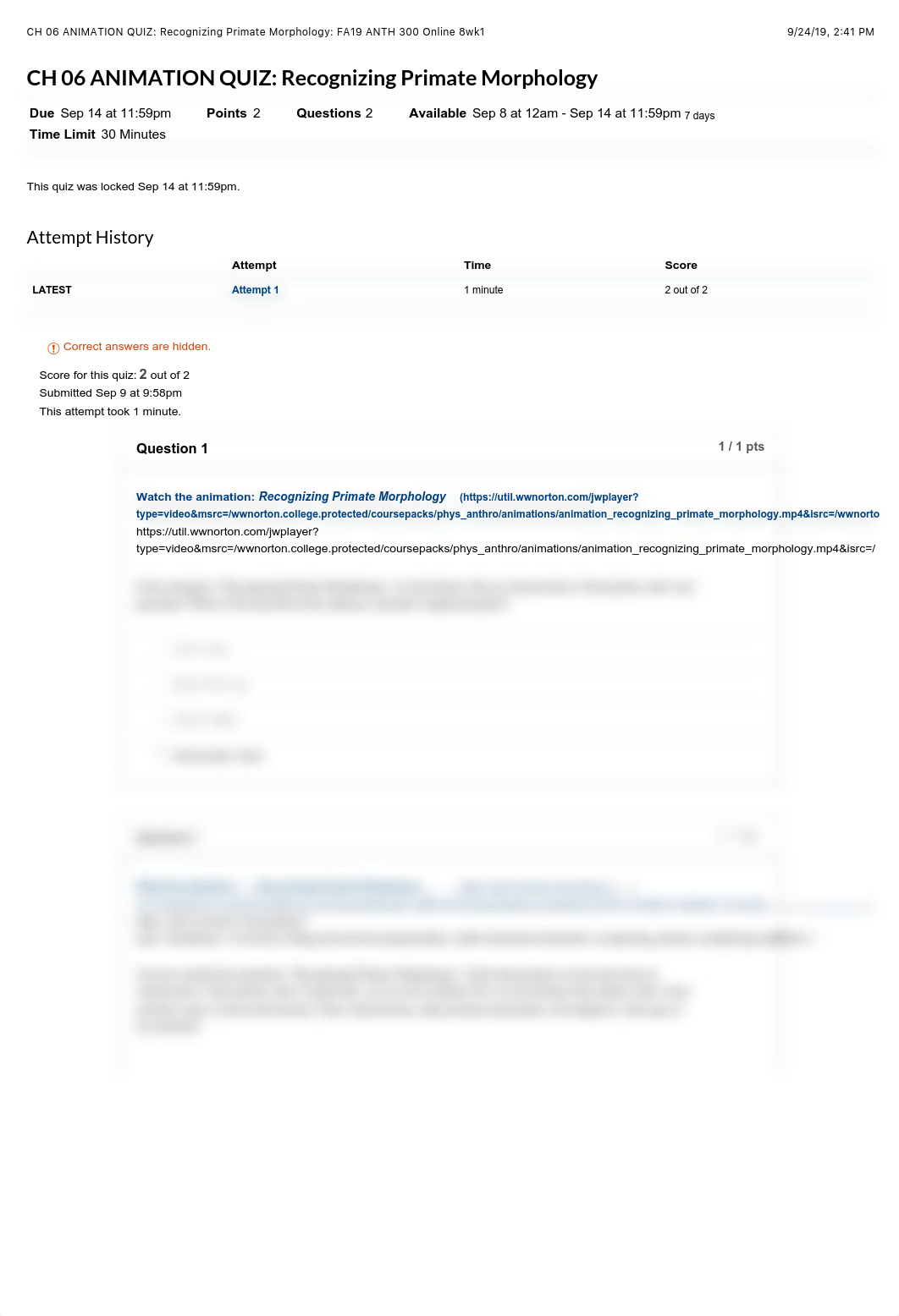 CH 06 ANIMATION QUIZ_ Recognizing Primate Morphology_ FA19 ANTH 300 Online 8wk1.pdf_ddg3ulshb5e_page1