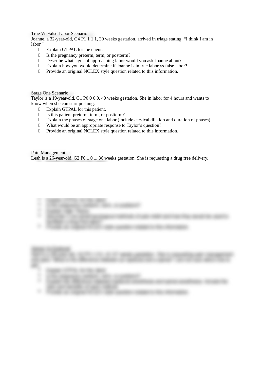 FA20 NUR102 Intrapartum Discussion Scenarios _1_ (1).docx_ddglp58h74d_page1