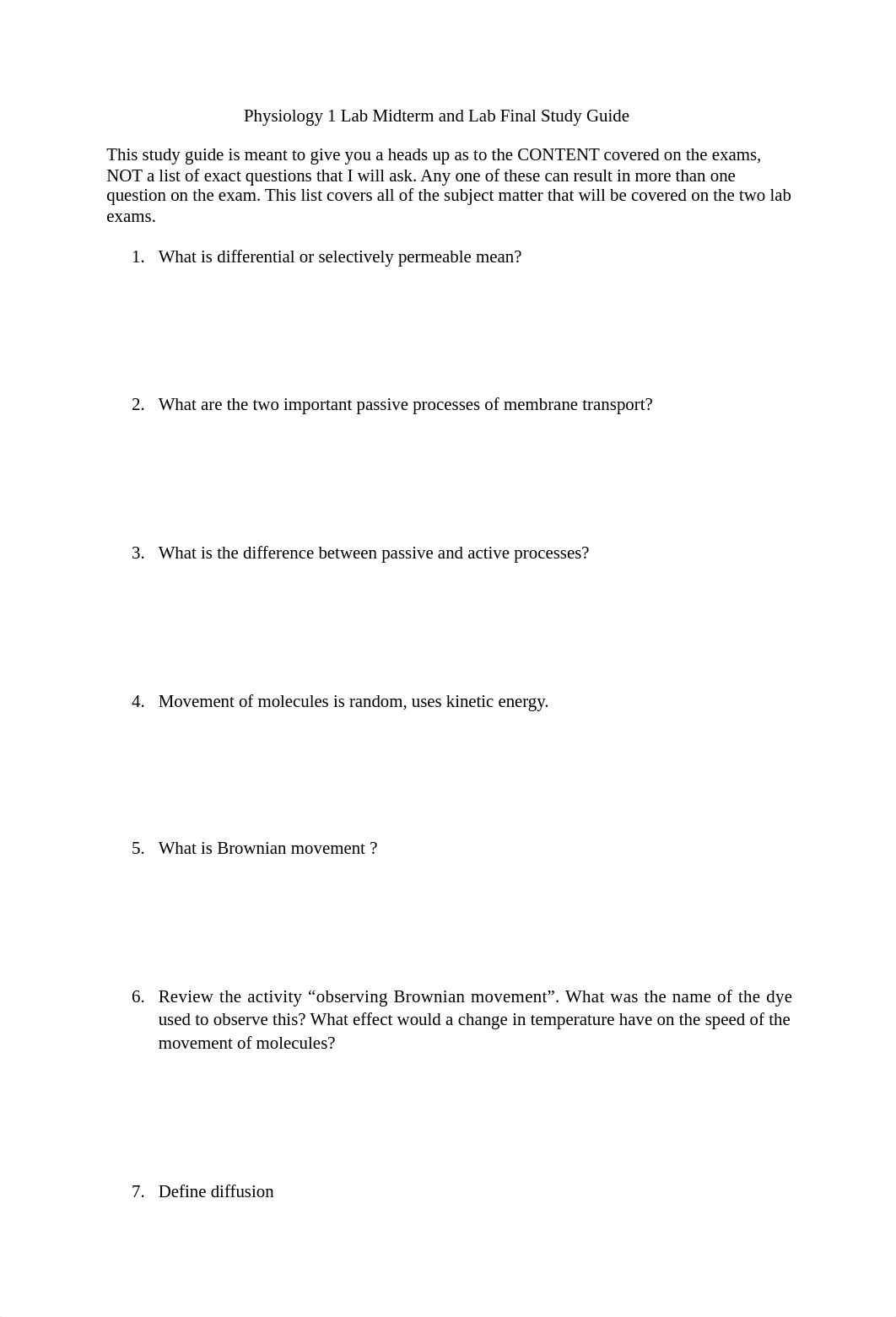 Physiology 1 Lab Midterm and Lab Final Study Guide Summer 2018.docx_ddgvolj7fq5_page1