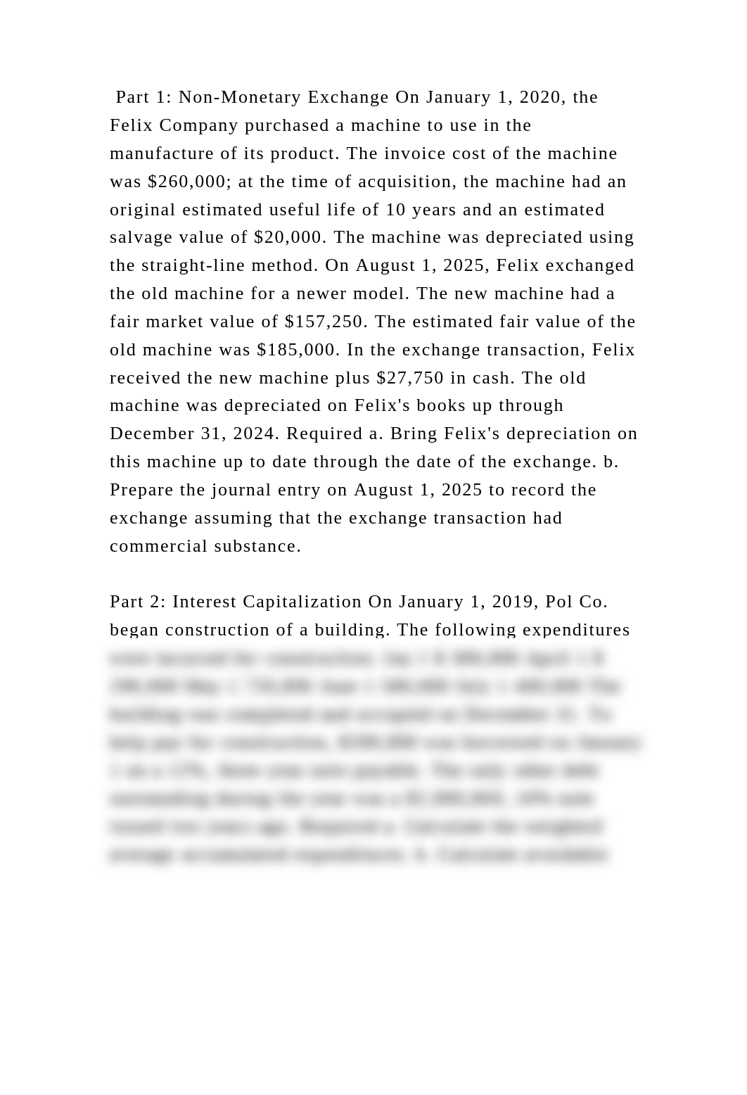 Part 1 Non-Monetary Exchange On January 1, 2020, the Felix Company p.docx_ddgz1k6o0vl_page2