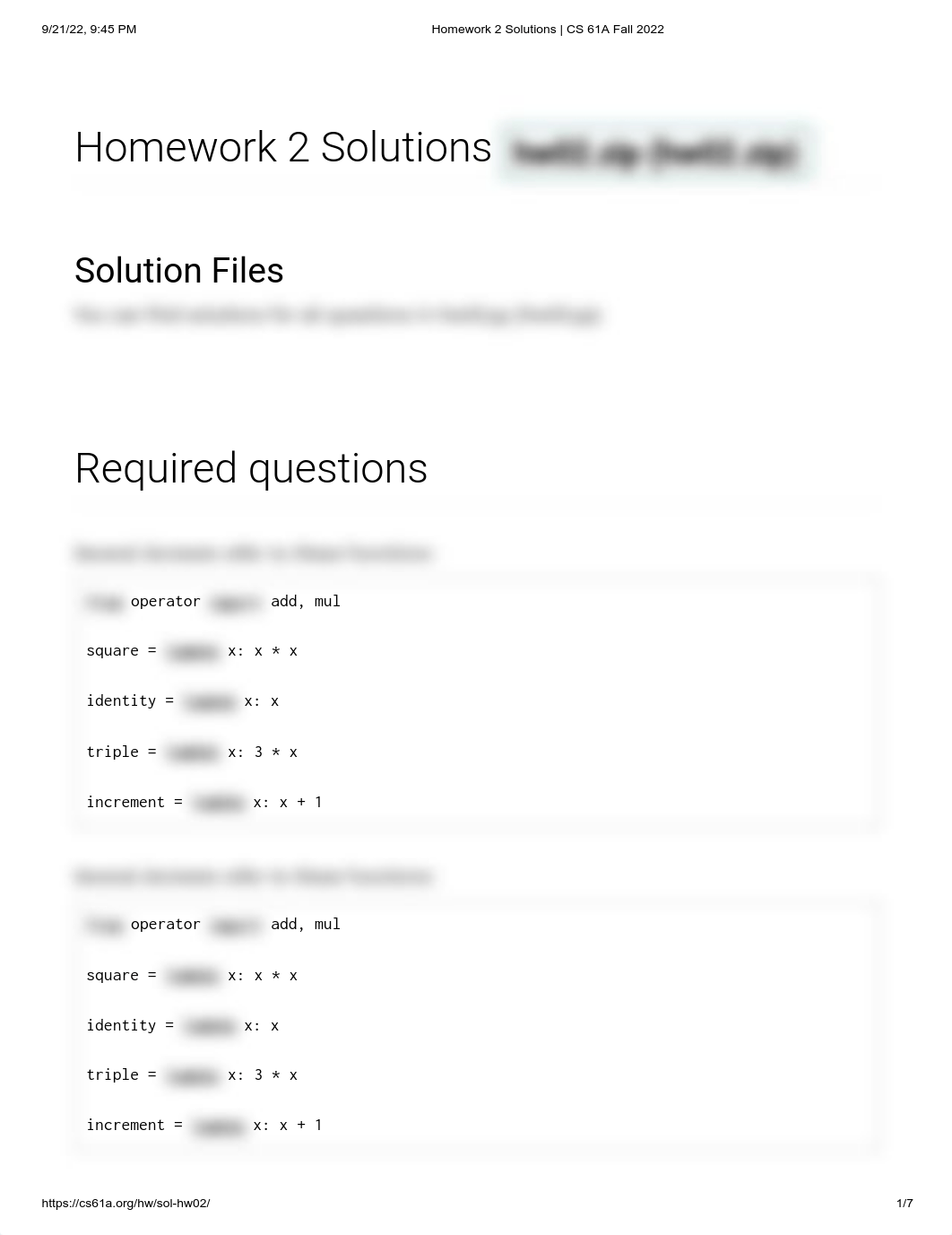 Homework 2 Solutions _ CS 61A Fall 2022.pdf_ddh2khp8jnh_page1