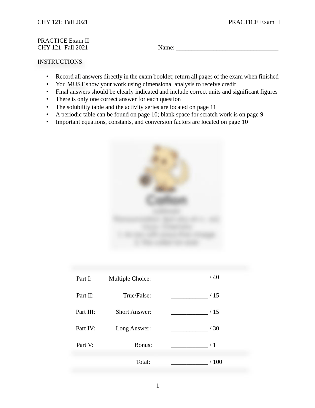 PRACTICE Exam II - CHY 121 F21 - BLANK.pdf_ddheikxmmtc_page1