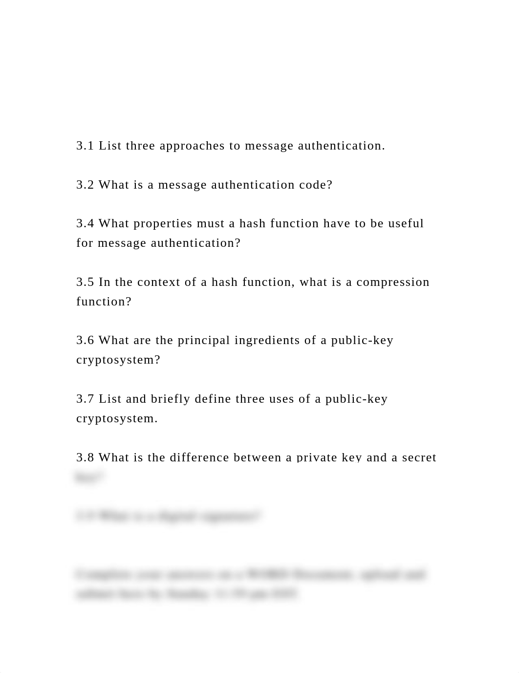 3.1 List three approaches to message authentication.3.2 Wh.docx_dditma2onfc_page2