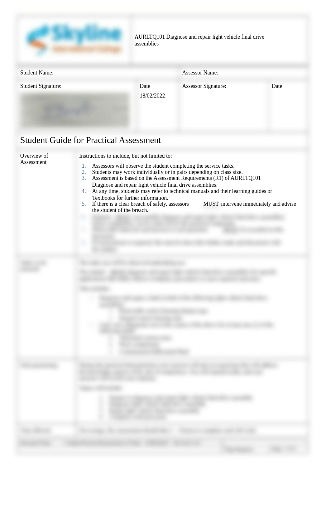 AURLTQ101_Assessment 2_Practical Observation_Job Card 2_NishanBurjaMagar.docx_ddiy3i0fepy_page2