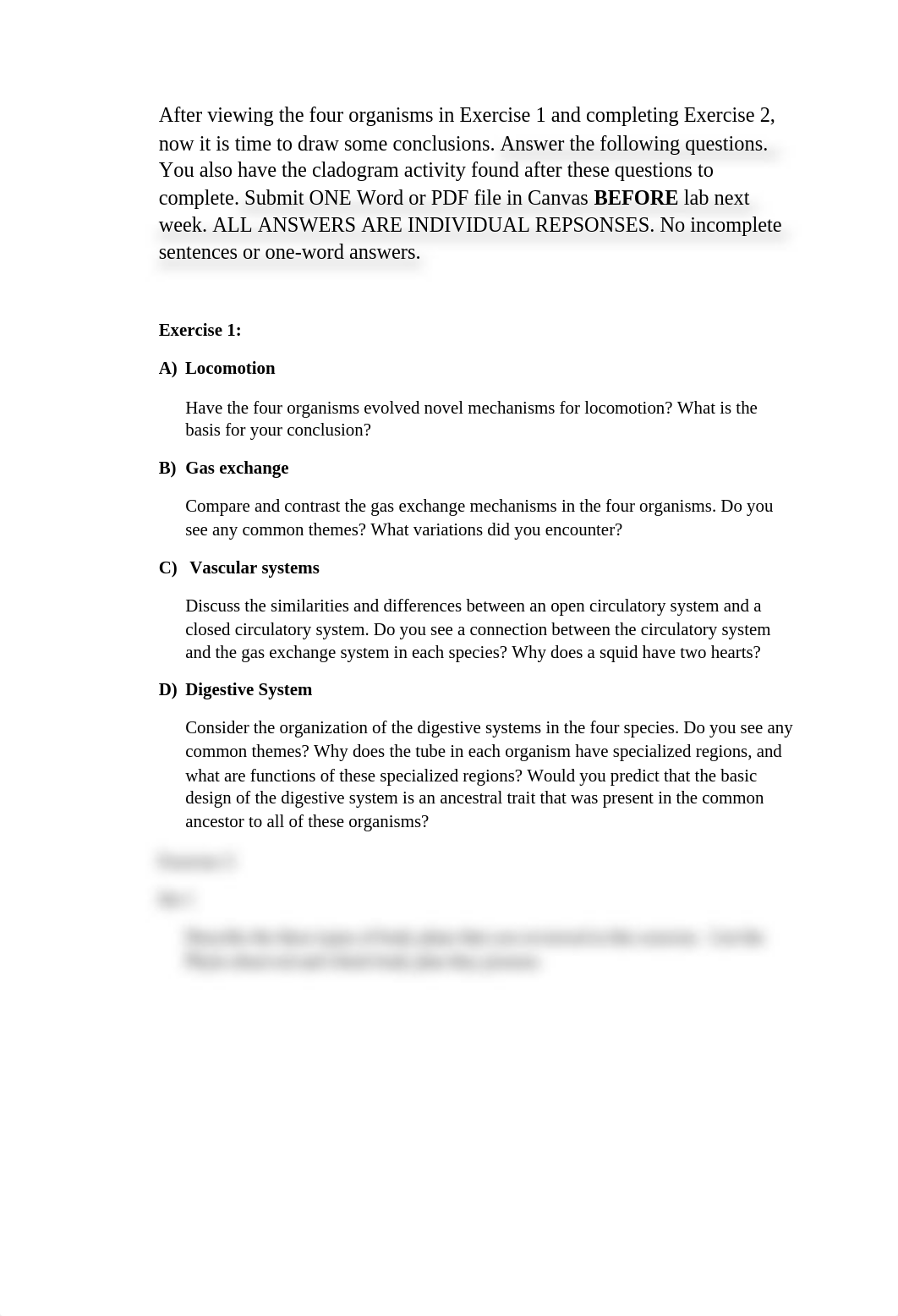 Questions for Biodiversity II Lab and Cladogram Worksheet.docx_ddiyexwlev7_page1