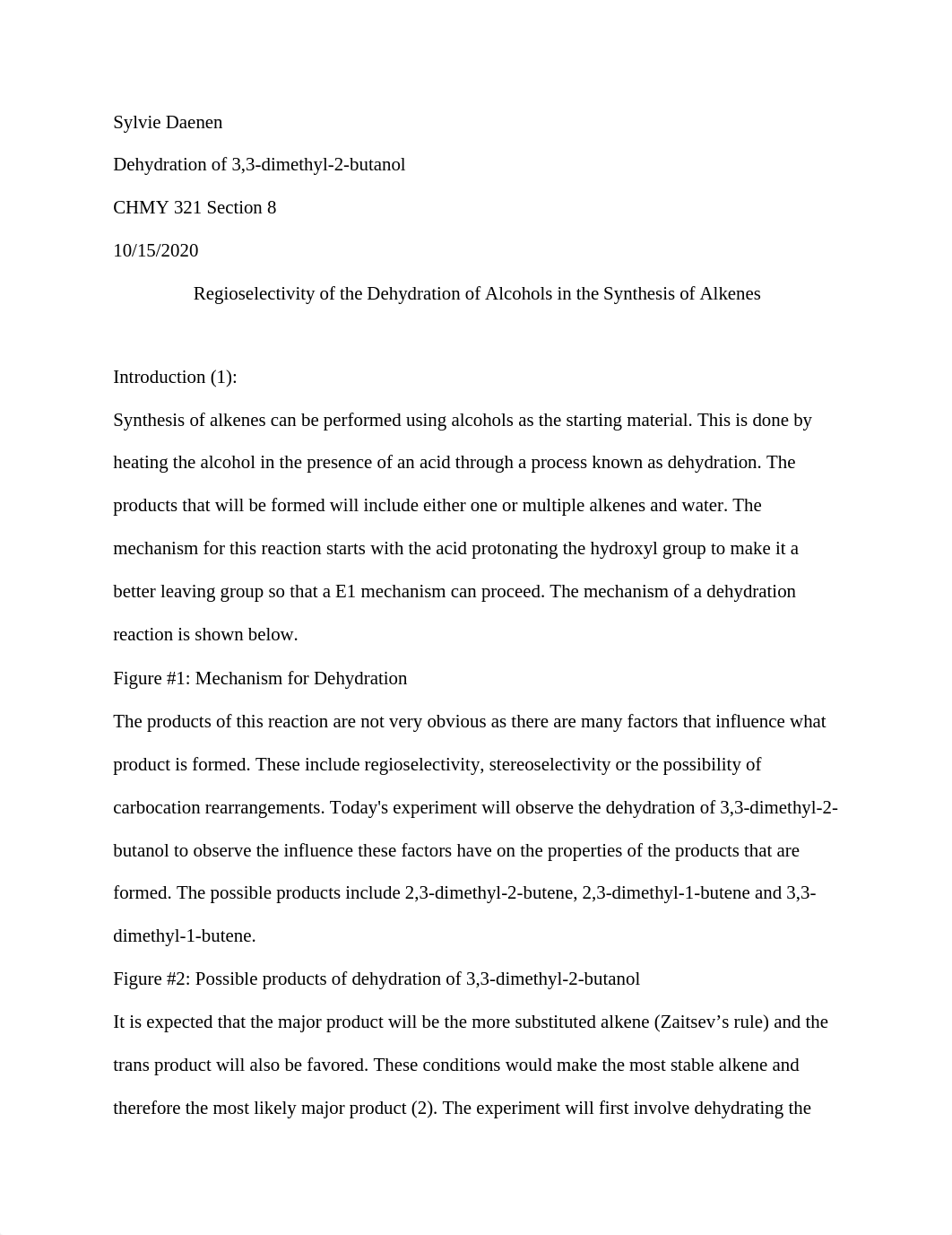 Dehydration_of_33-dimethyl-2-butanol_Lab_Report_ddj5e3kaur1_page1