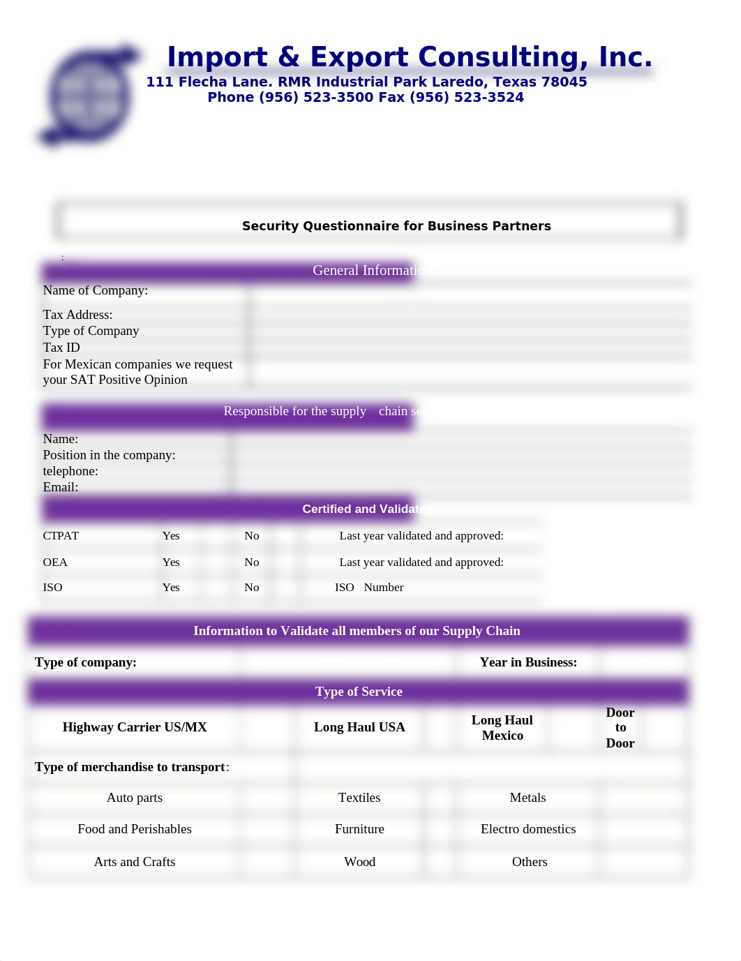 CTPAT Security Questionnaire for Business Partners.docx_ddjkjq4tbi2_page1