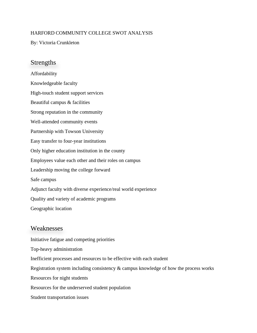 VCRUNKLETONHARFORD COMMUNITY COLLEGE SWOT ANALYSIS.docx_ddjqxhok179_page1