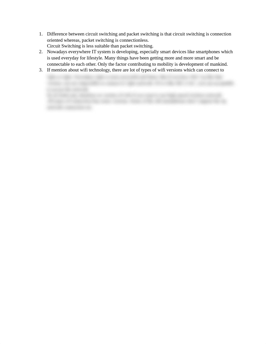 Difference between circuit switching and packet switching is that circuit switching is connection or_ddkciuic947_page1