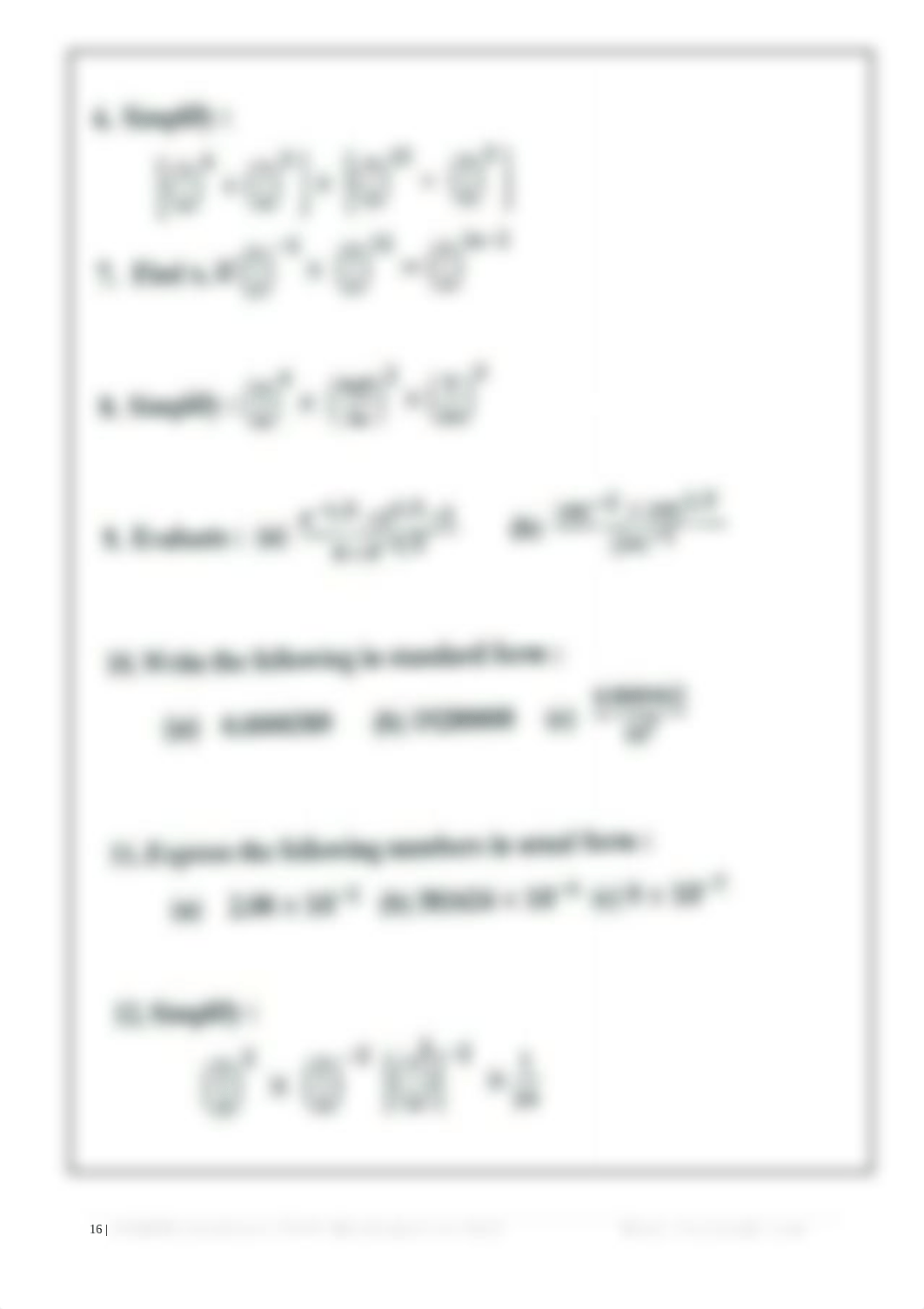 CBSE Class 8 Mathematics Exponents And Powers Worksheet Set A.pdf_ddkkmpr764s_page2