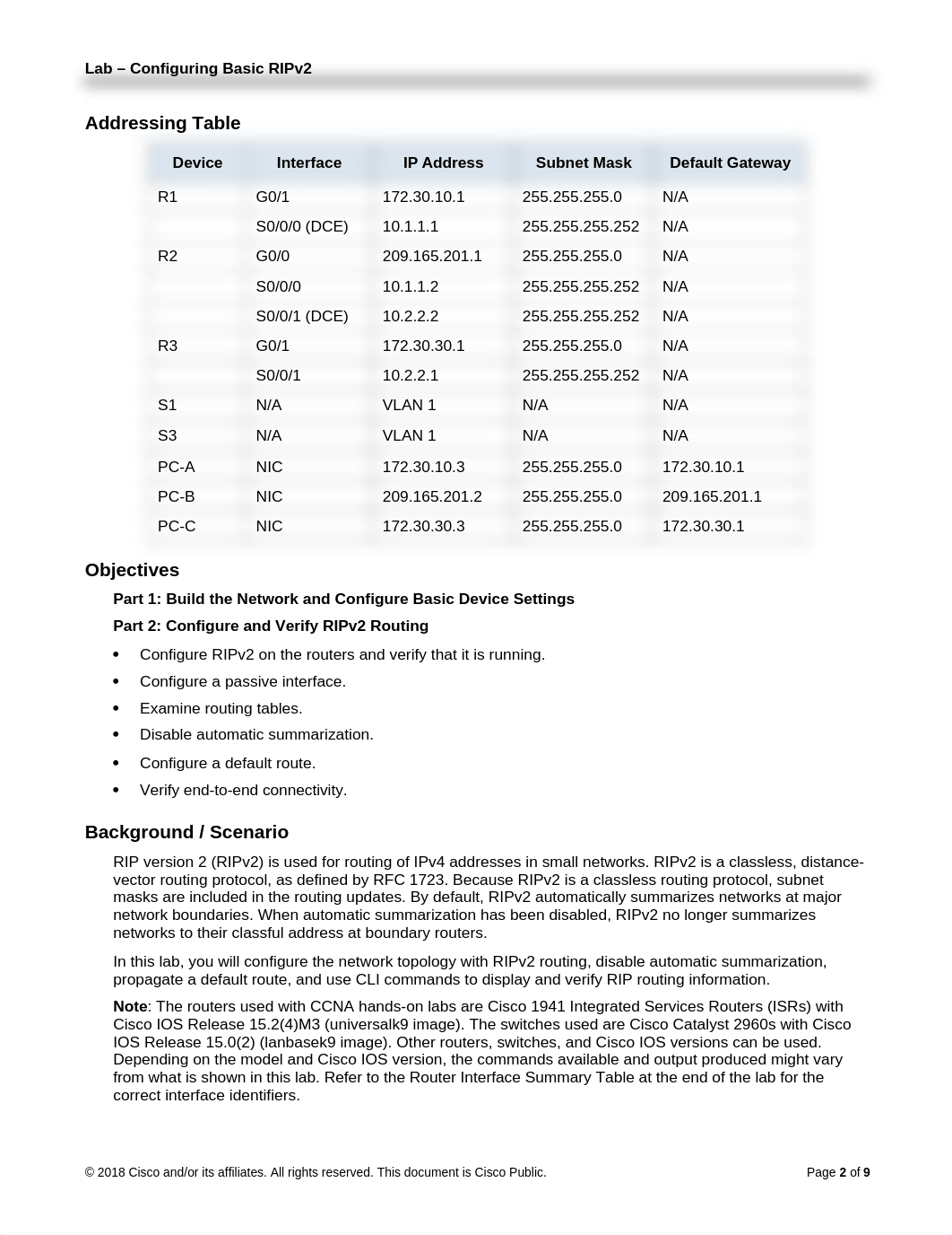 3.2.1.9 Lab - Configuring Basic RIPv2.docx_ddkzbf4syz0_page2