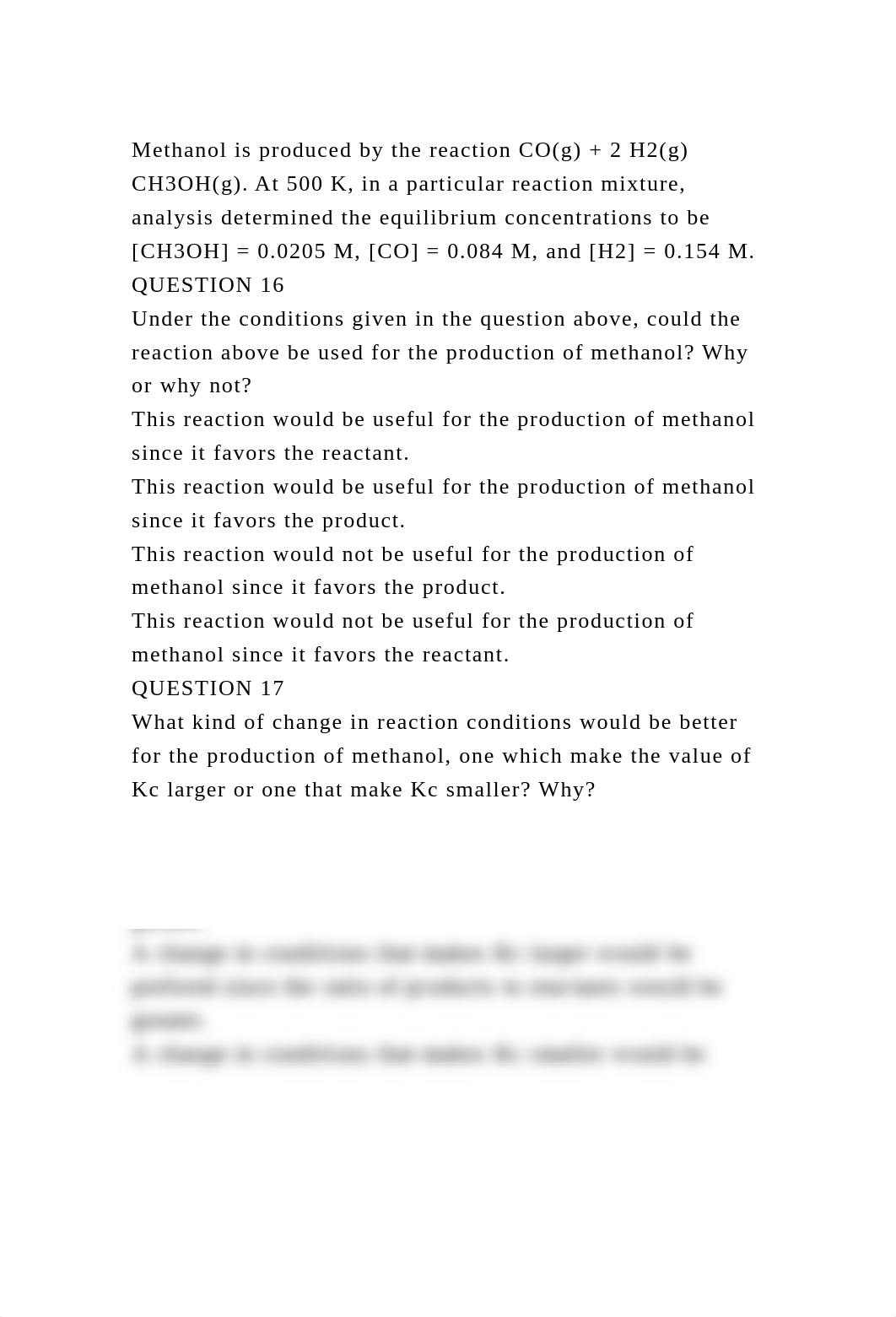 Methanol is produced by the reaction CO(g) + 2 H2(g)  CH3OH(g). At 5.docx_ddkzlx1oor1_page2