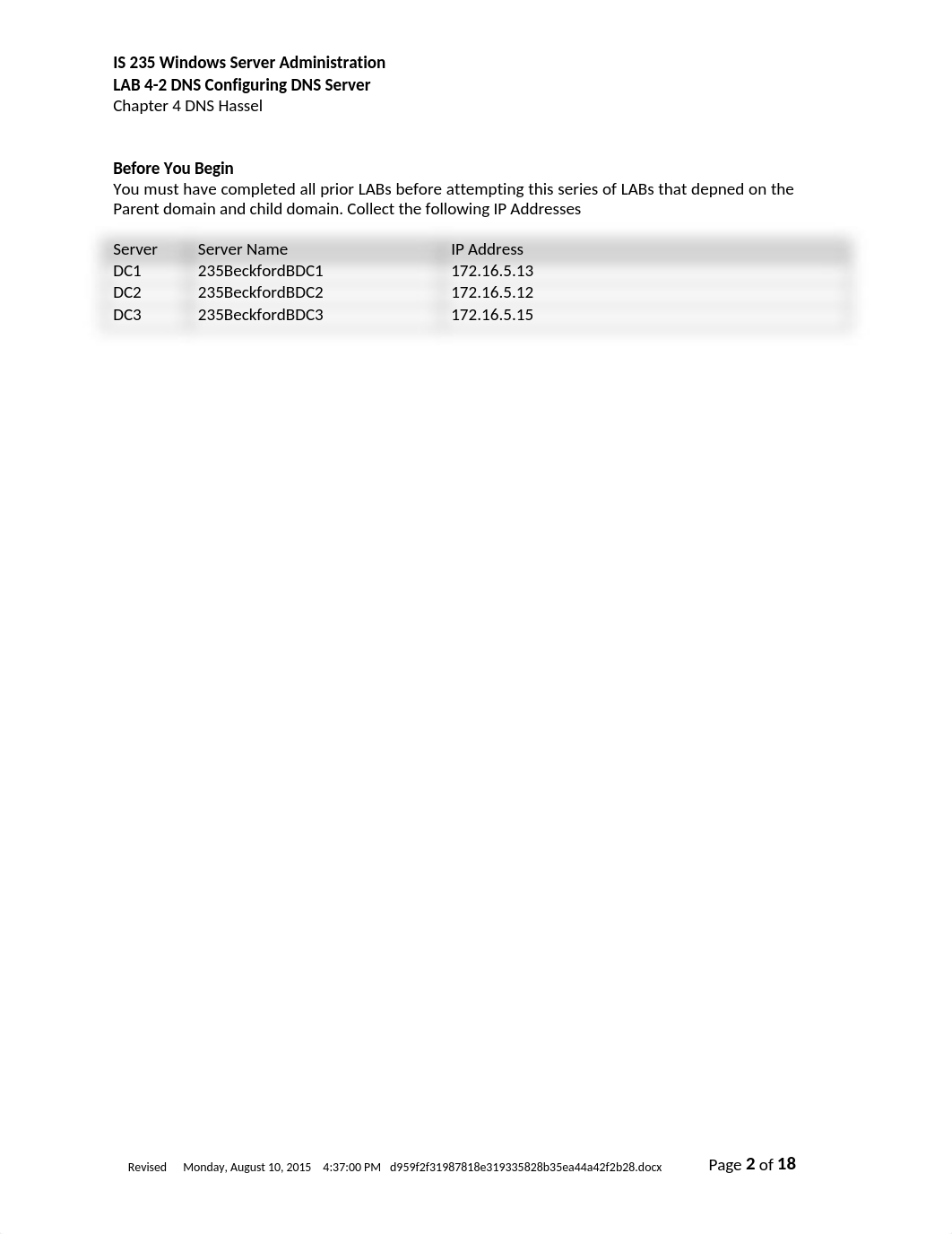 235 LAB 4-2 DNS Configuring DNS Server Sp16 v1_ddll8azh6eg_page2