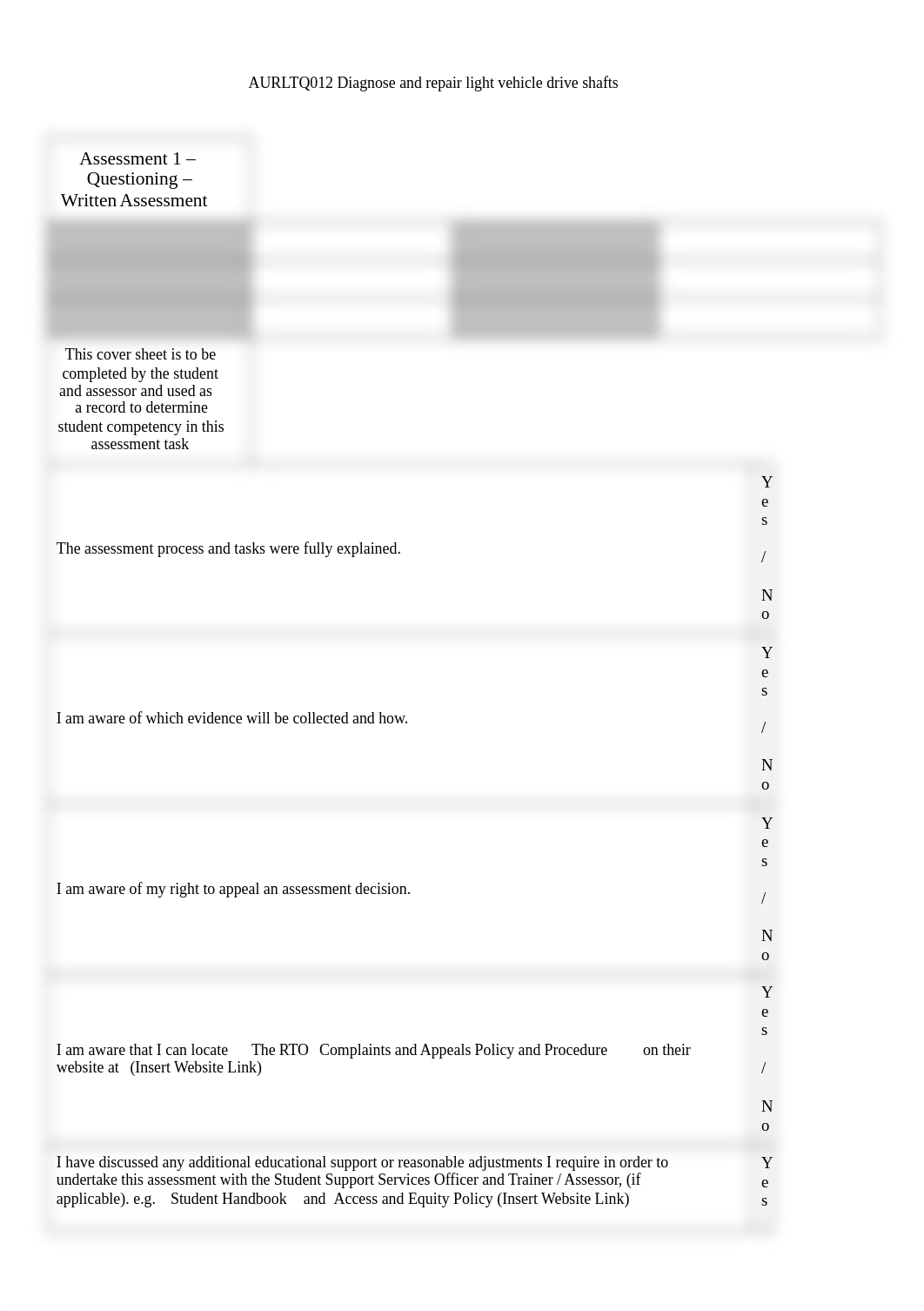 AURLTQ012_Assessment 1_Written Knowledge Question(20210323).doc_ddlnet233pf_page1