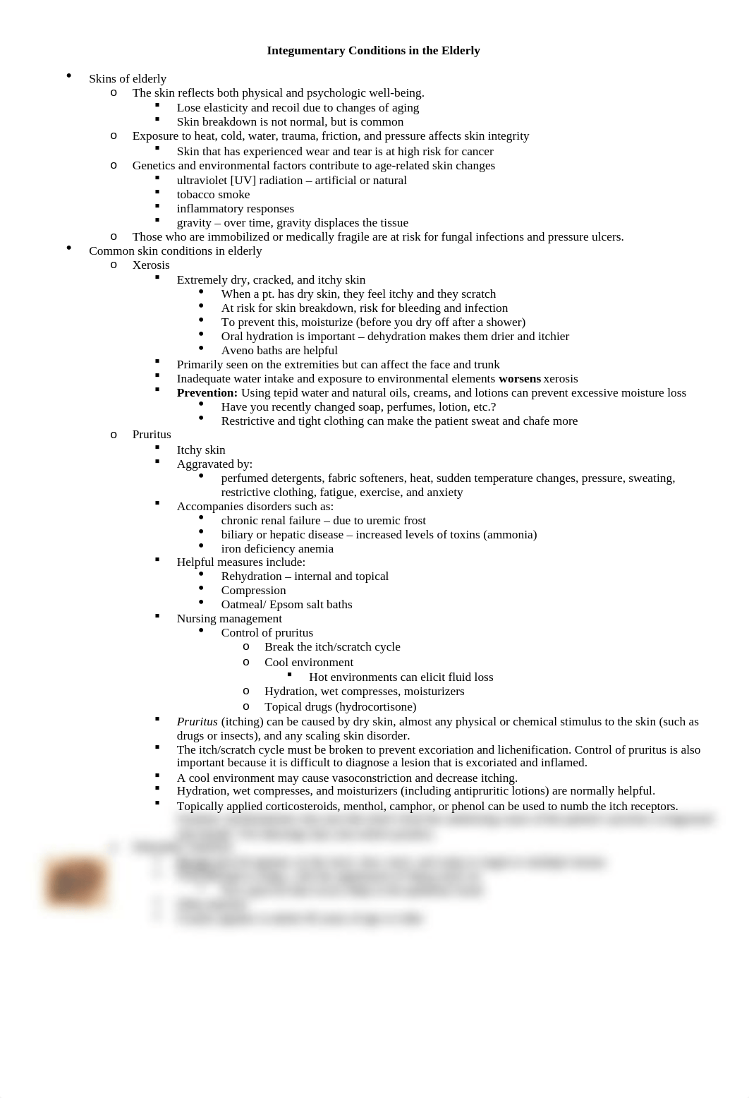 Integumentary Conditions In the Elderly Detailed Notes Outline.doc_ddmsi61vypa_page1