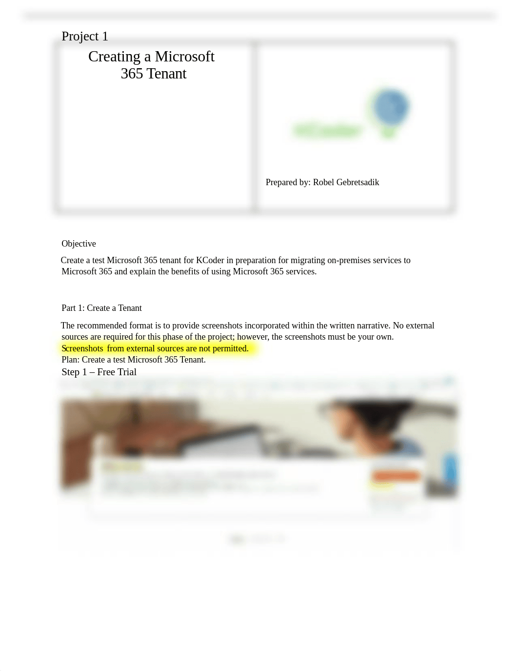 Project 1-Creating a Microsoft 365 Tenant.docx_ddmt7em2o0a_page1