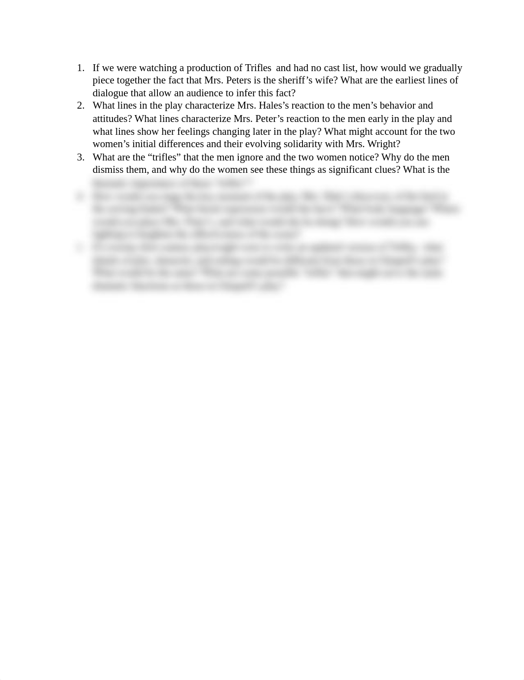 Questions for Week Seven (A Jury of Her Peers and Trifles).docx_ddmzbzedbt8_page1