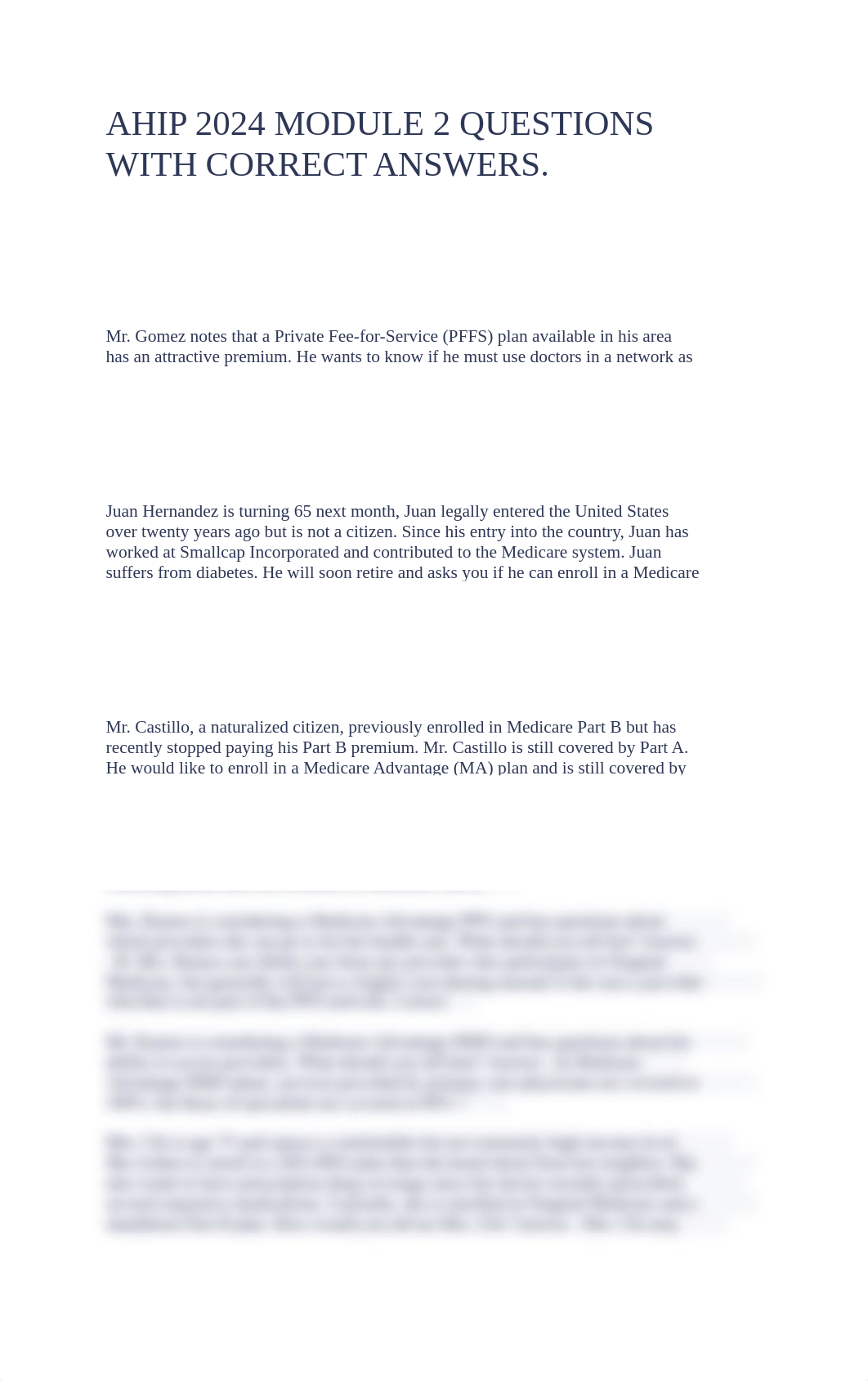 AHIP 2024 MODULE 2 QUESTIONS WITH CORRECT ANSWERS.docx_ddn5h595jnf_page1