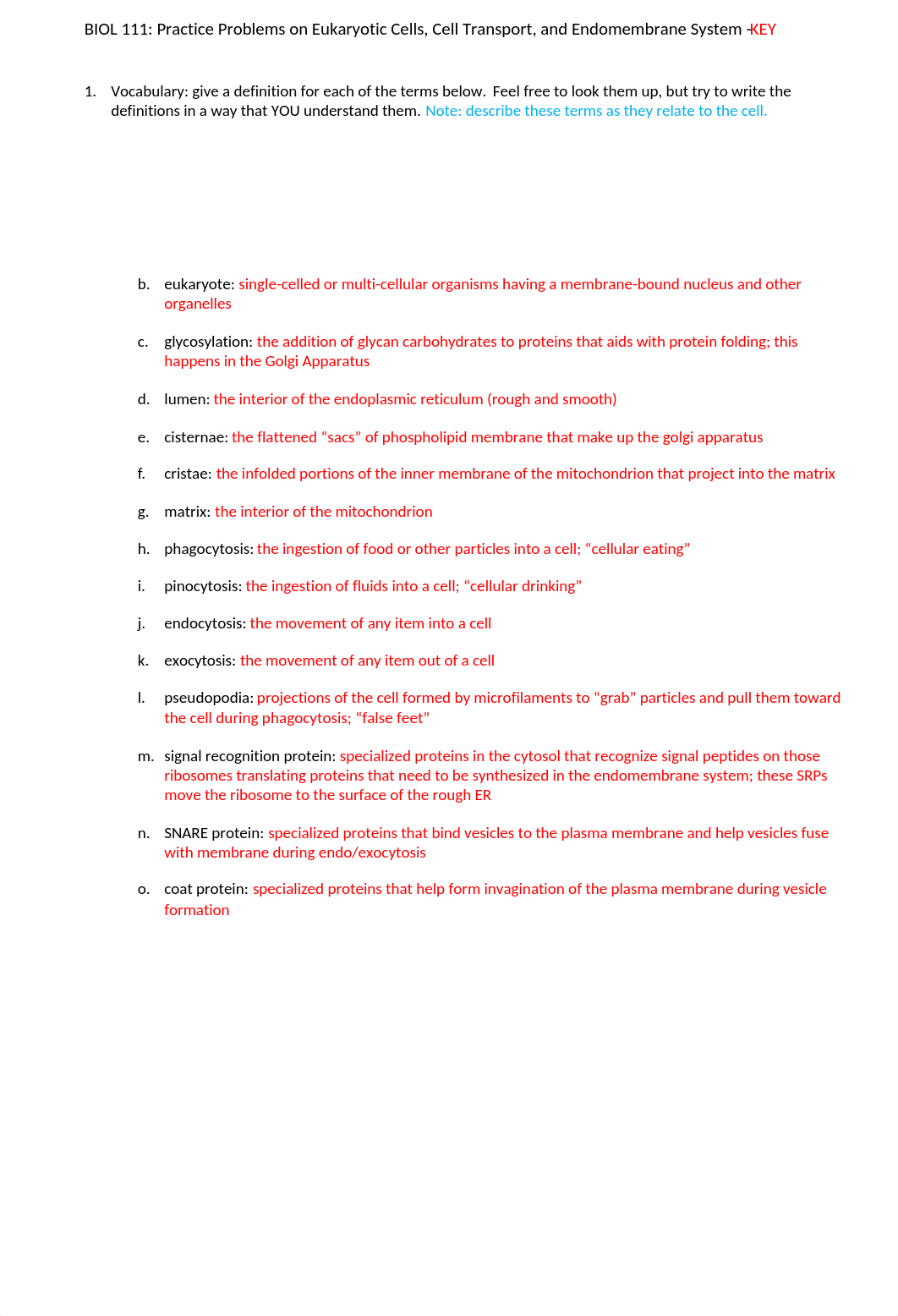 7 Eukaryotic Cells, Cell Transport, & Endomembrane System KEY (2).docx_ddndu37l4qs_page1