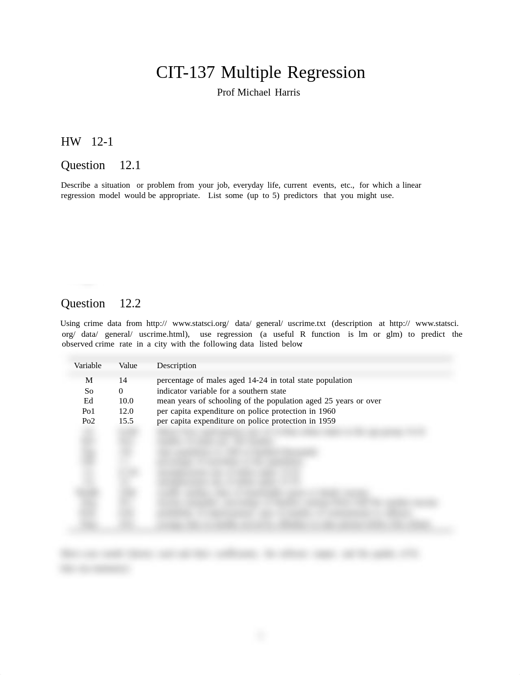 Multivariate Regression Homework.pdf_ddnho15fgwk_page1