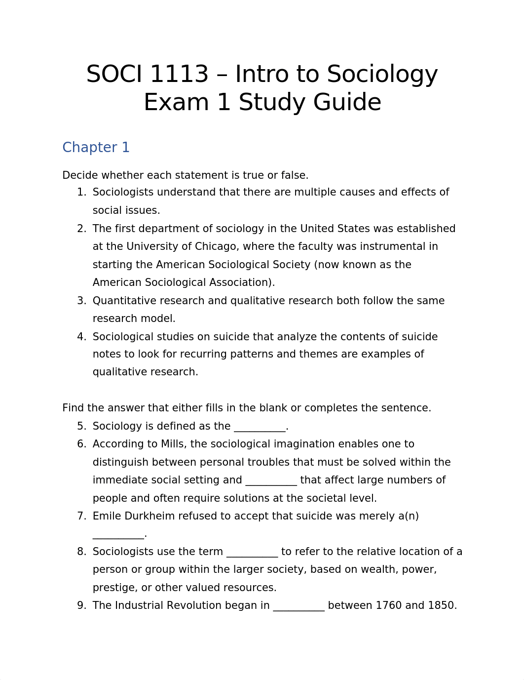 Sociology Exam 1 Study Guide.docx_ddnsdrtppmj_page1