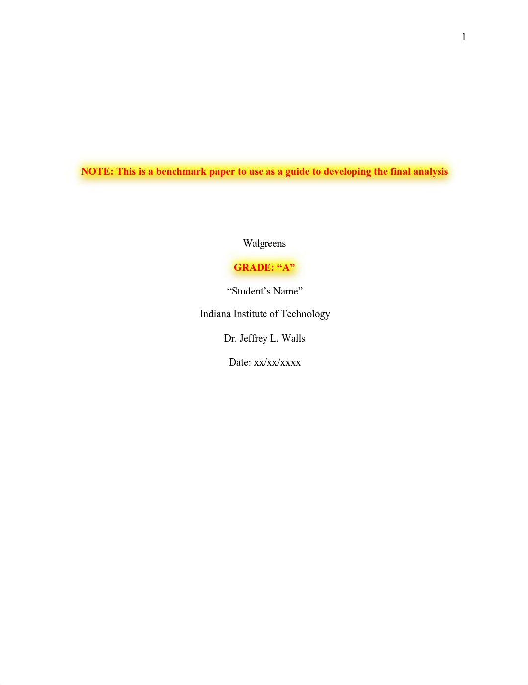 A - IMPORTANT THESIS REFERENCE BA4910 Benchmark Paper Grade A (1).pdf_ddo18088551_page1