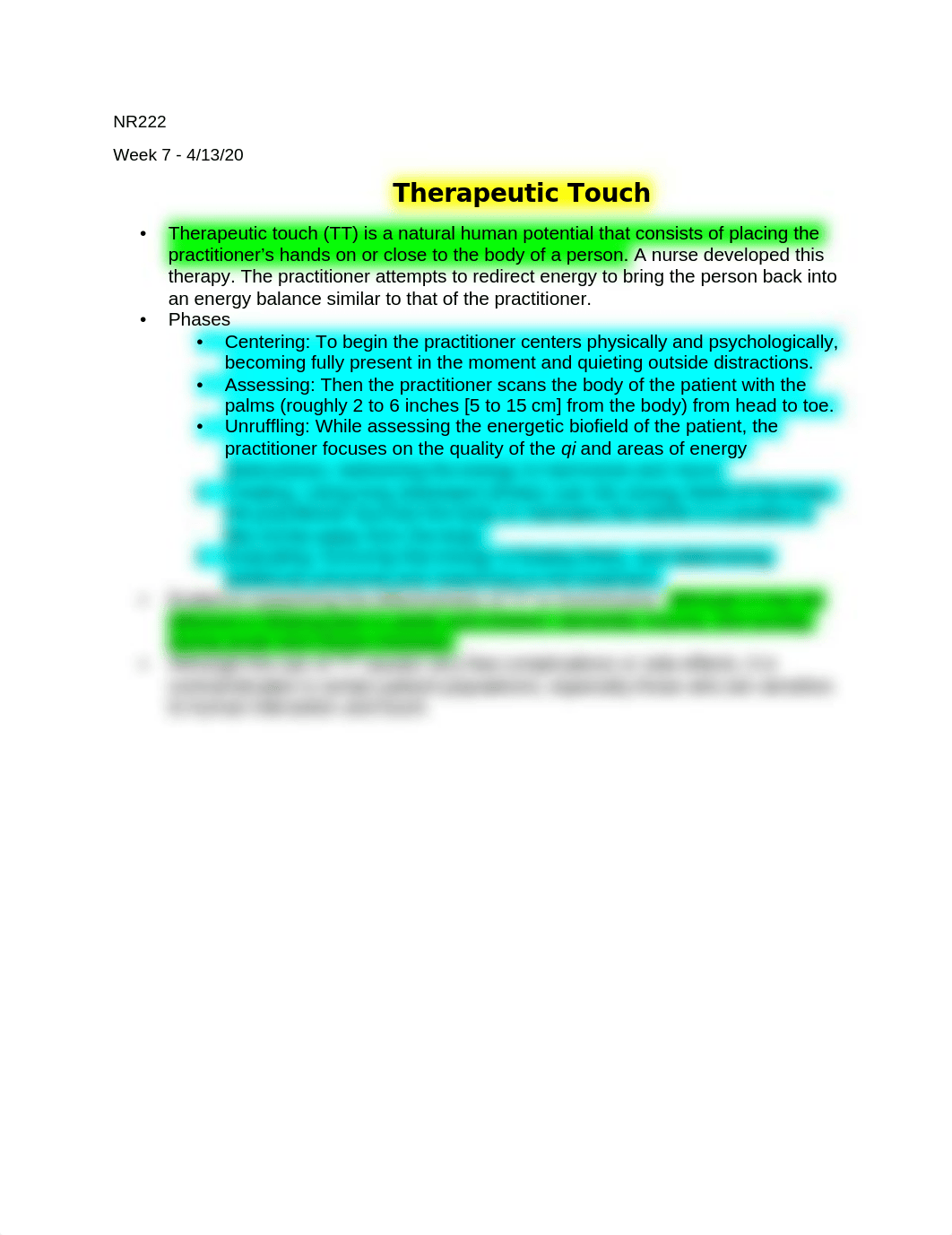 Wk 7 - Ch 33 - Therapeutic Touch.docx_ddo1n3e9ebw_page1