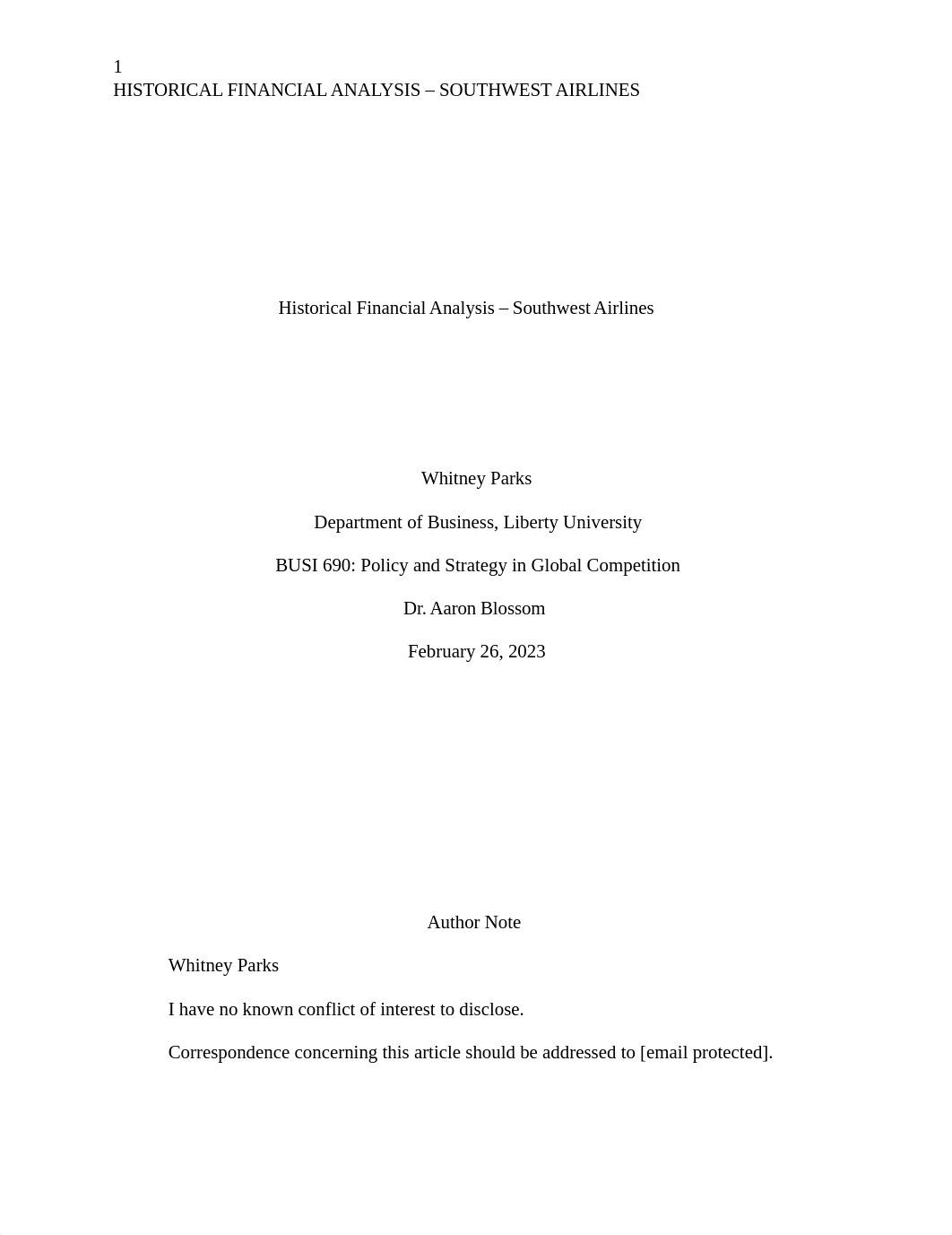 Historical Financial Analysis - Southwest Airlines.docx_ddoxh9o4fra_page1