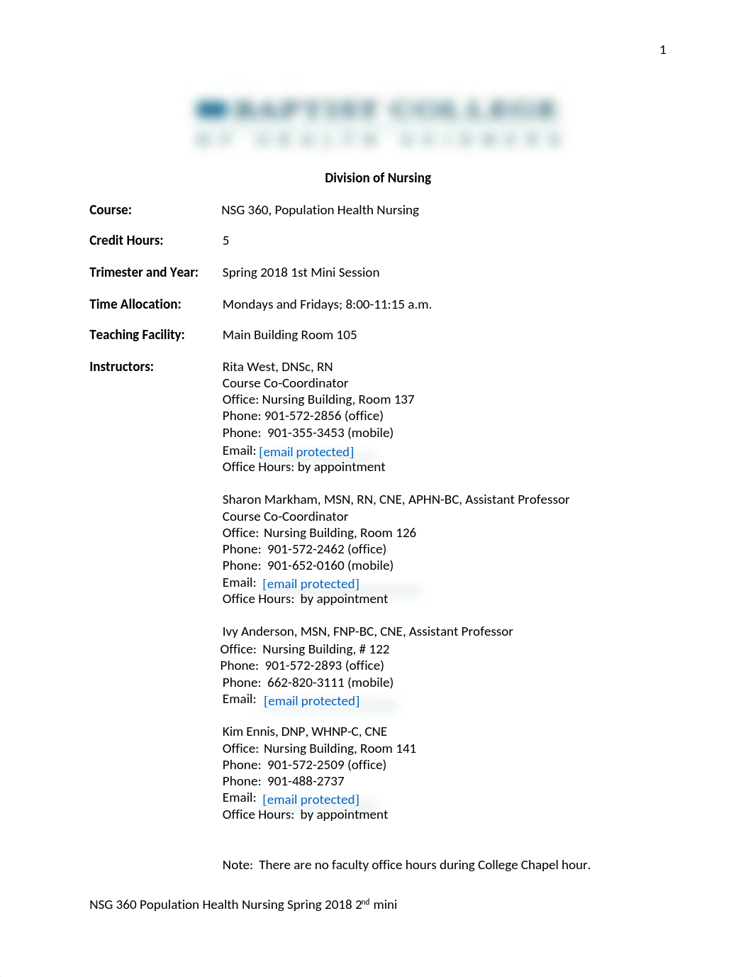 Syllabus_Course Schedule_NSG 360 Spring 2018 2nd mini.docx_ddoy12symck_page1