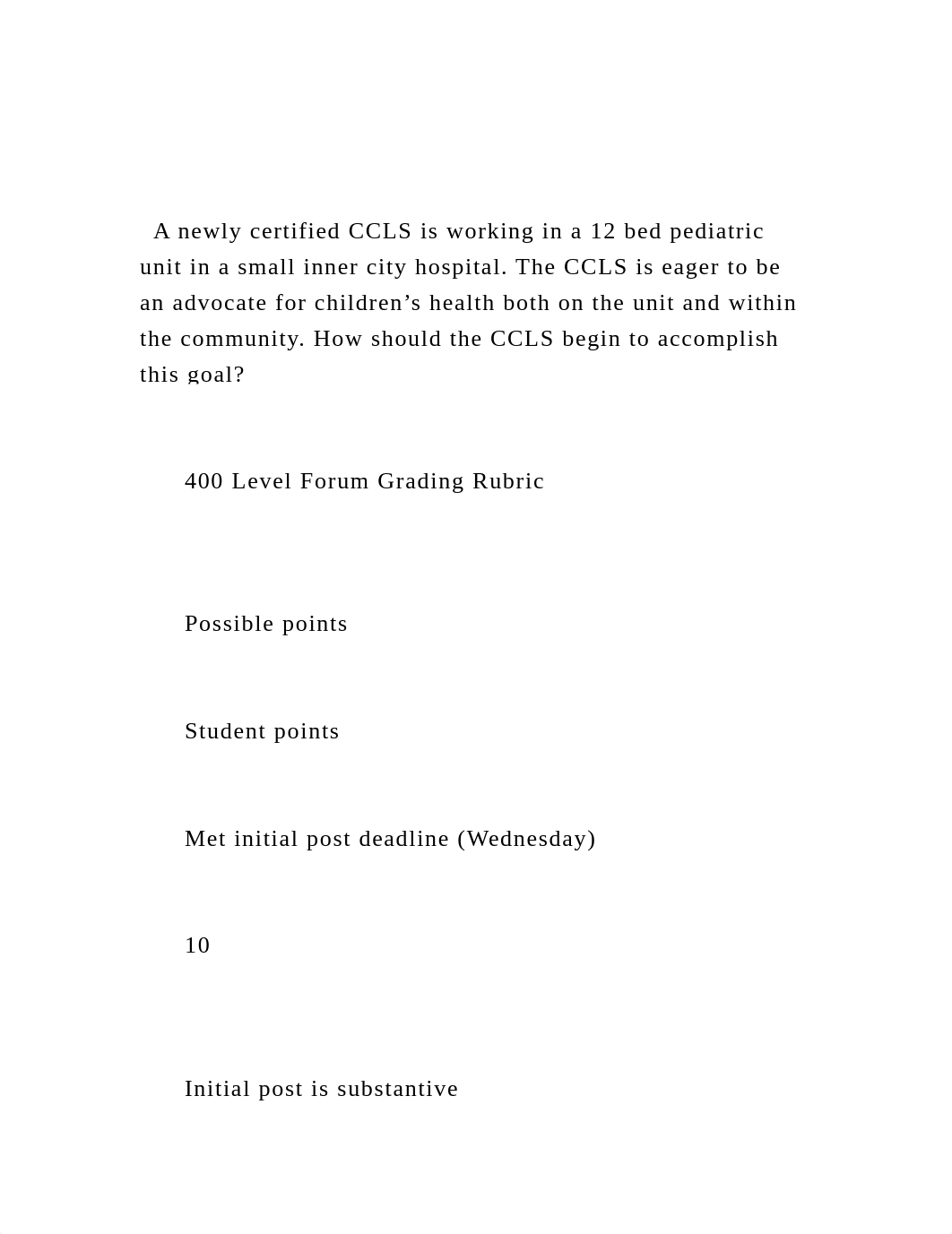 A newly certified CCLS is working in a 12 bed pediatric unit in.docx_ddp6u7mkw5a_page2