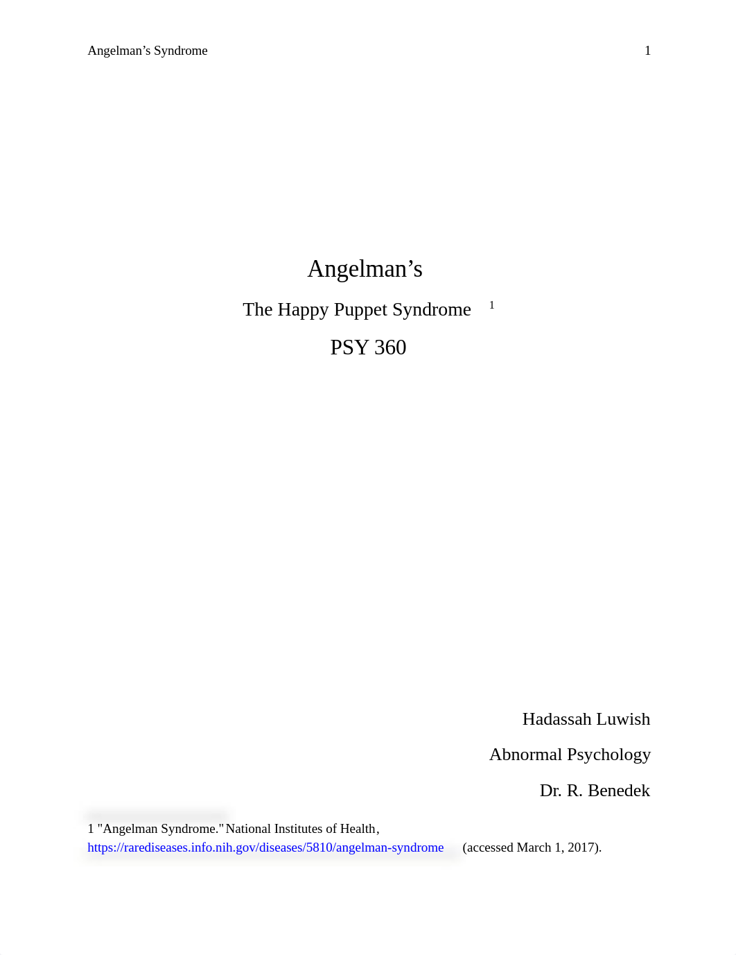 Abnormal Psychology Paper - Angelman's.docx_ddp9w56un8x_page1