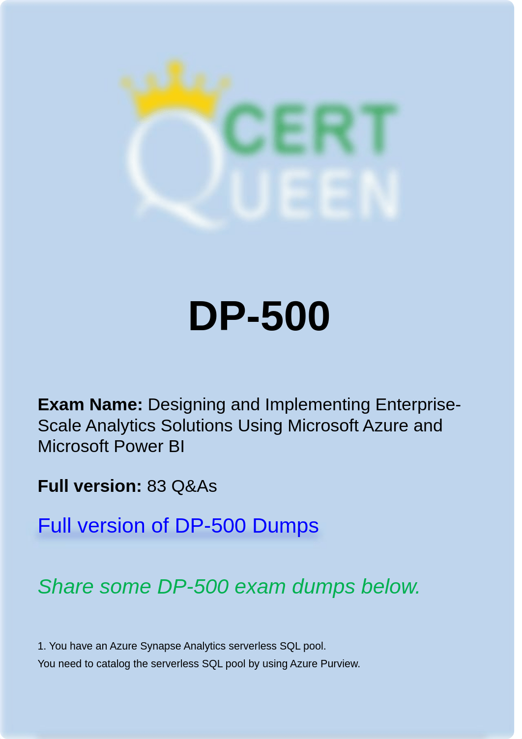 Microsoft DP-500 Exam Dumps Questions.pdf_ddpbelhtx3q_page1