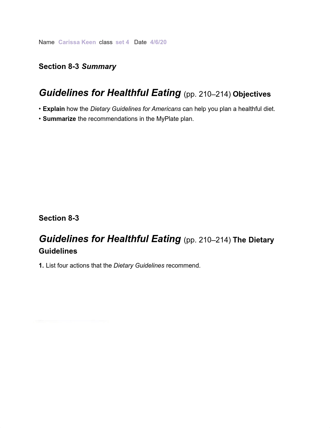 8.3 Guidelines For Healthfull Eating and myplate plan.pdf_ddphufre871_page1