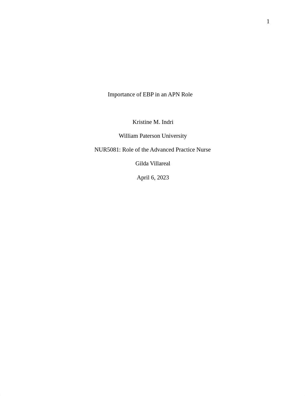 Importance of EBP in an APN Role.docx_ddpknr66g4i_page1