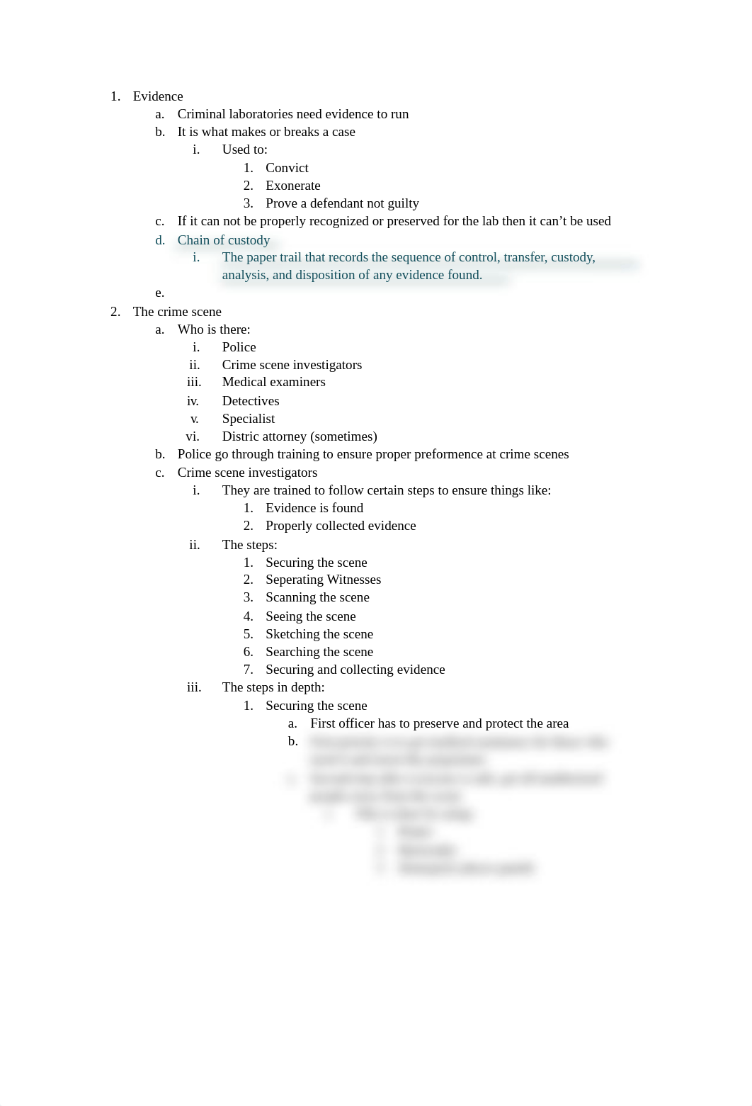 Crime Scene Investigation_ The 7 S's Notes.pdf_ddpsjl9qsne_page1