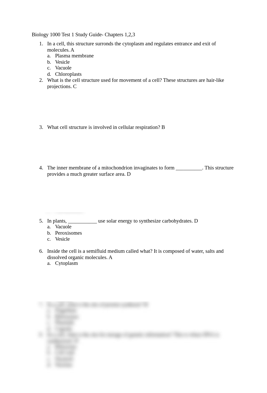 Biology 1000 Test 1 Study Guide- Chapters 1,2,3.docx_ddq075syux1_page1