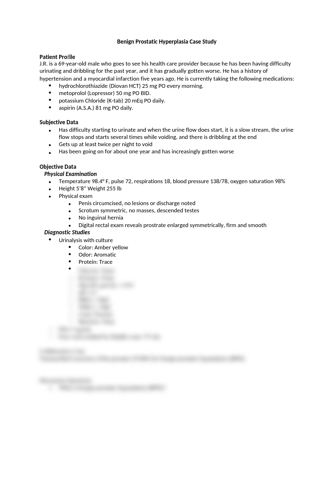 Benign Prostatic Hyperplasia Case Study answers.docx_ddr3r7r8wko_page1