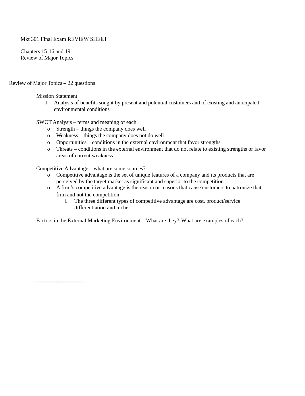 Mkt 301 Fall 17 Final Exam Review Sheet.docx_ddr7yspplks_page1